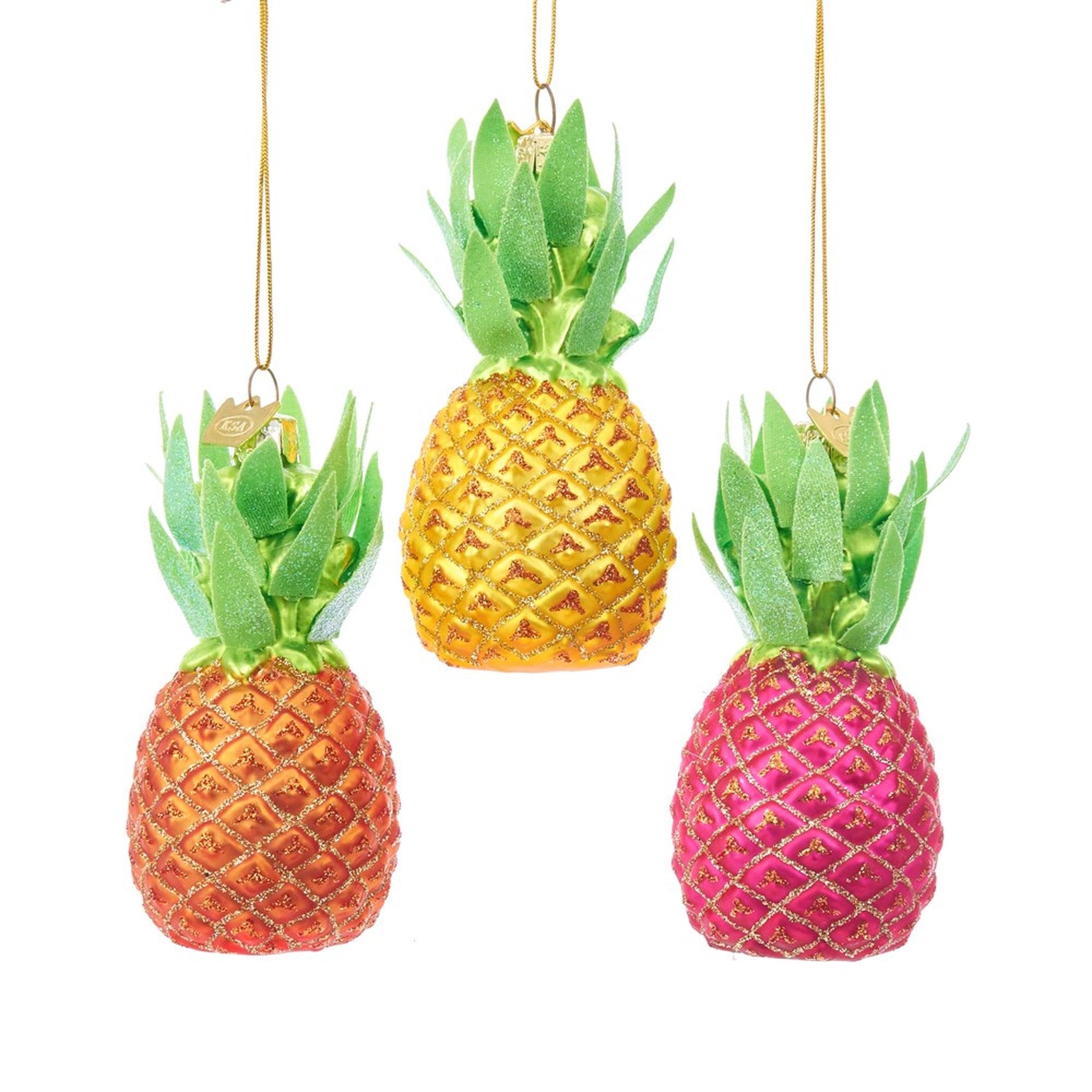 Kurt Adler Noble Gems Glass Pineapple Ornament
