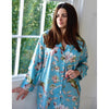 "Blue Blossom" Printed Cotton Ladies Nightshirt | Putti Canada