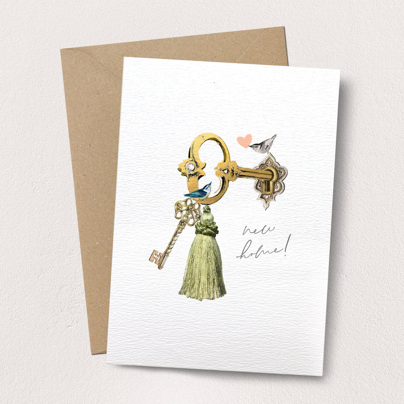 "New Home" Key Greeting Card