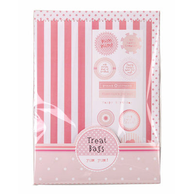 Pink & White Stripe Treat Bags, TT-Talking Tables, Putti Fine Furnishings