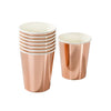 Party Porcelain Rose Gold Paper Cups