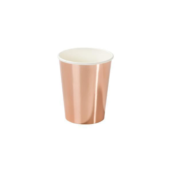 Party Porcelain Rose Gold Paper Cups