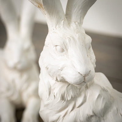 White Hare Figures | Putti Fine Furnishings