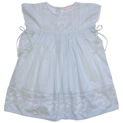 "Pearl" Blue Embroidered Dress, PC-Powell Craft Uk, Putti Fine Furnishings
