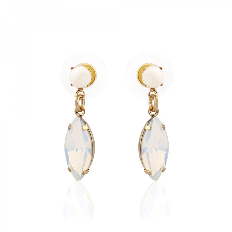  Lovett & Co. Pearl Navette Drop Earring  - White Opal, L&C-Lovett & Co., Putti Fine Furnishings
