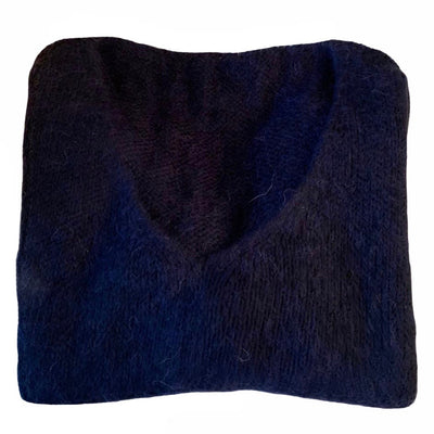 Mohair V-Neck Sweater Navy Blue | Putti Fine Fashions