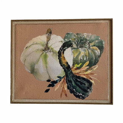 Watercolor Pumpkin & Gourd Framed Art