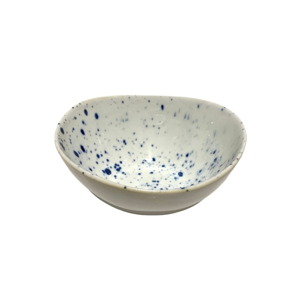 Small Blue and White Speckled Bowl