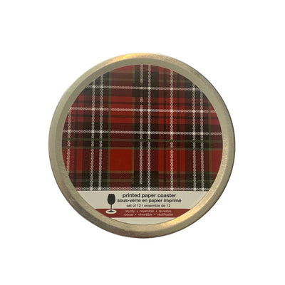 Plaid Paper Coaster Set | Putti Fine Furnishings