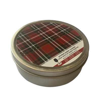 Plaid Paper Coaster Set | Putti Fine Furnishings
