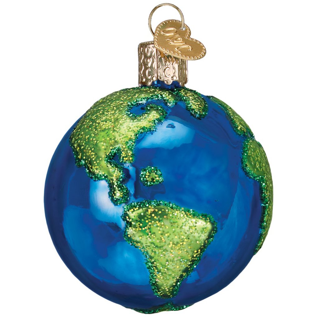 Old World Christmas Planet Earth Glass Ornament