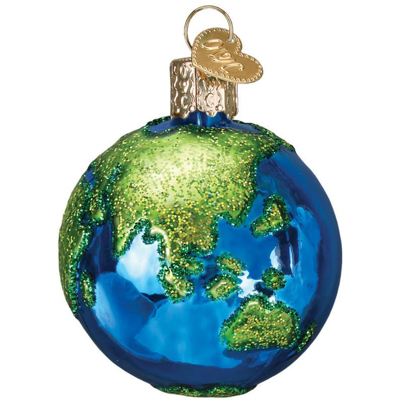 Old World Christmas Planet Earth Glass Ornament
