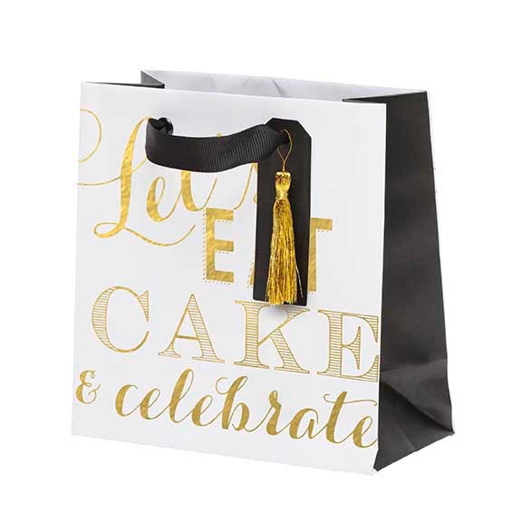  Embellished Petite Gift Bag - "Let's eat cake", CRG-CR Gibson, Putti Fine Furnishings