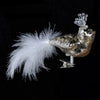 Gold Glass Feather Bird with Crown, CH-Coach House, Putti Fine Furnishings