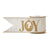 "Joy" Ivory and Gold Wired Ribbon | Putti Christmas Canada 