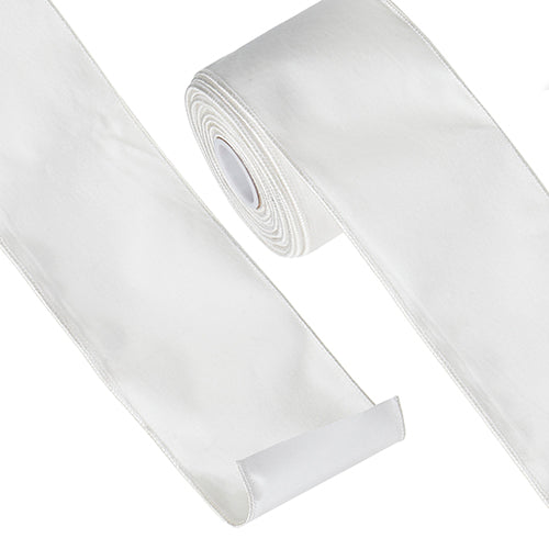 White Velvet Wired Ribbon | Putti Christmas Canada 