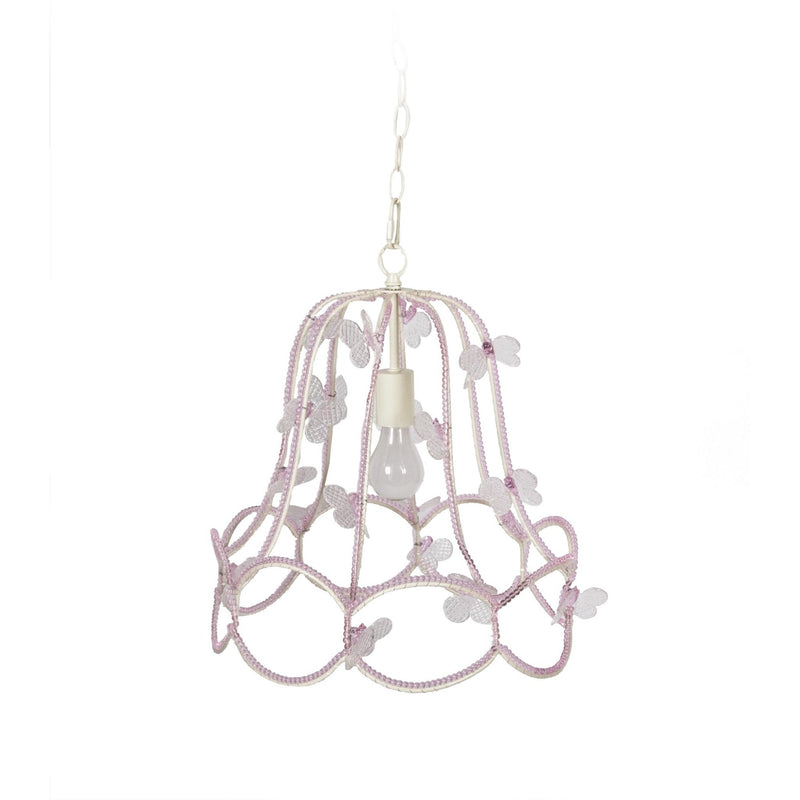  Pink Beaded Butterfly Ceiling Light, CF-Canfloyd, Putti Fine Furnishings