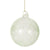 Iced Sage Green Glass Ball Ornament