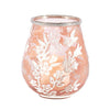 Large Blush Pink Candle Hurricane with White Blossom Branches