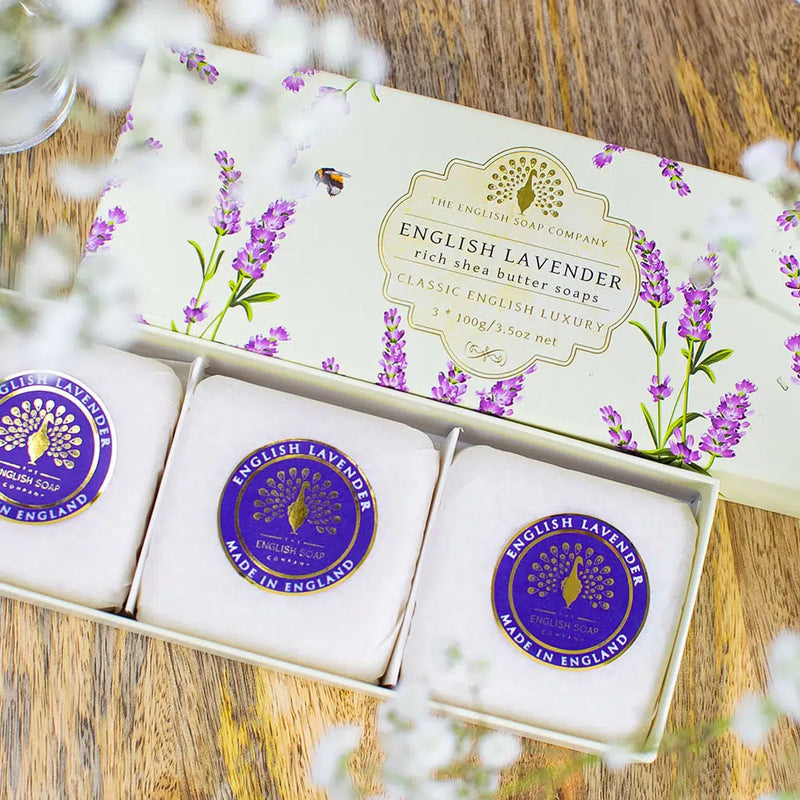 English Lavender Boxed Soap - Set of 3