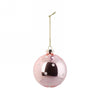 Shinny Pink Glass Christmas Ball with White Dots | Putti Christmas