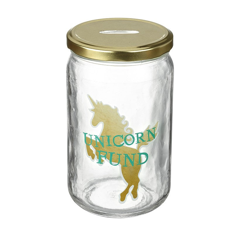  "Unicorn Fund" Glass Jar, HS-Heaven Sends UK, Putti Fine Furnishings