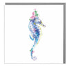 Floral Fantasy Seahorses Blank Greeting Card | Putti Fine Furnishings