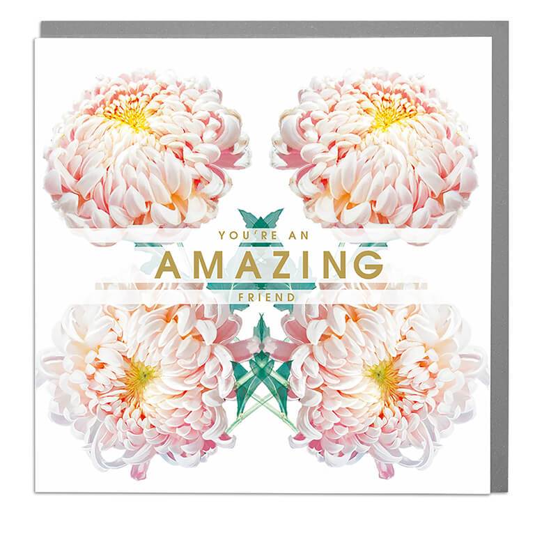 Lola Design Chrysanthemum "You're an amazing friend" Greeting Card | Putti 