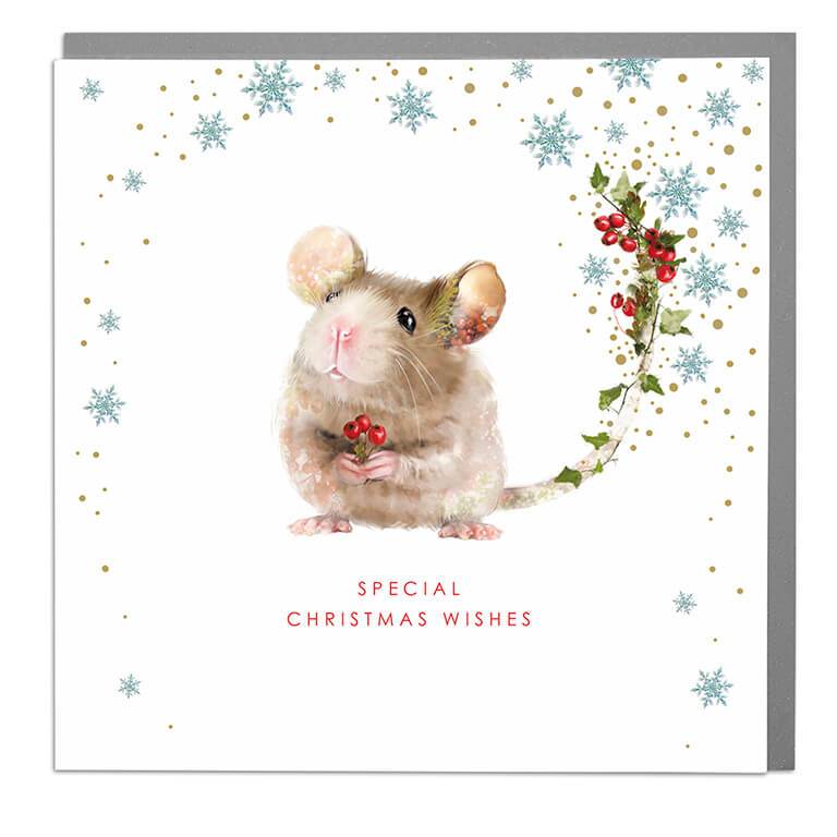 Mouse "Special Christmas Wishes" Christmas Card | Putti Christmas 