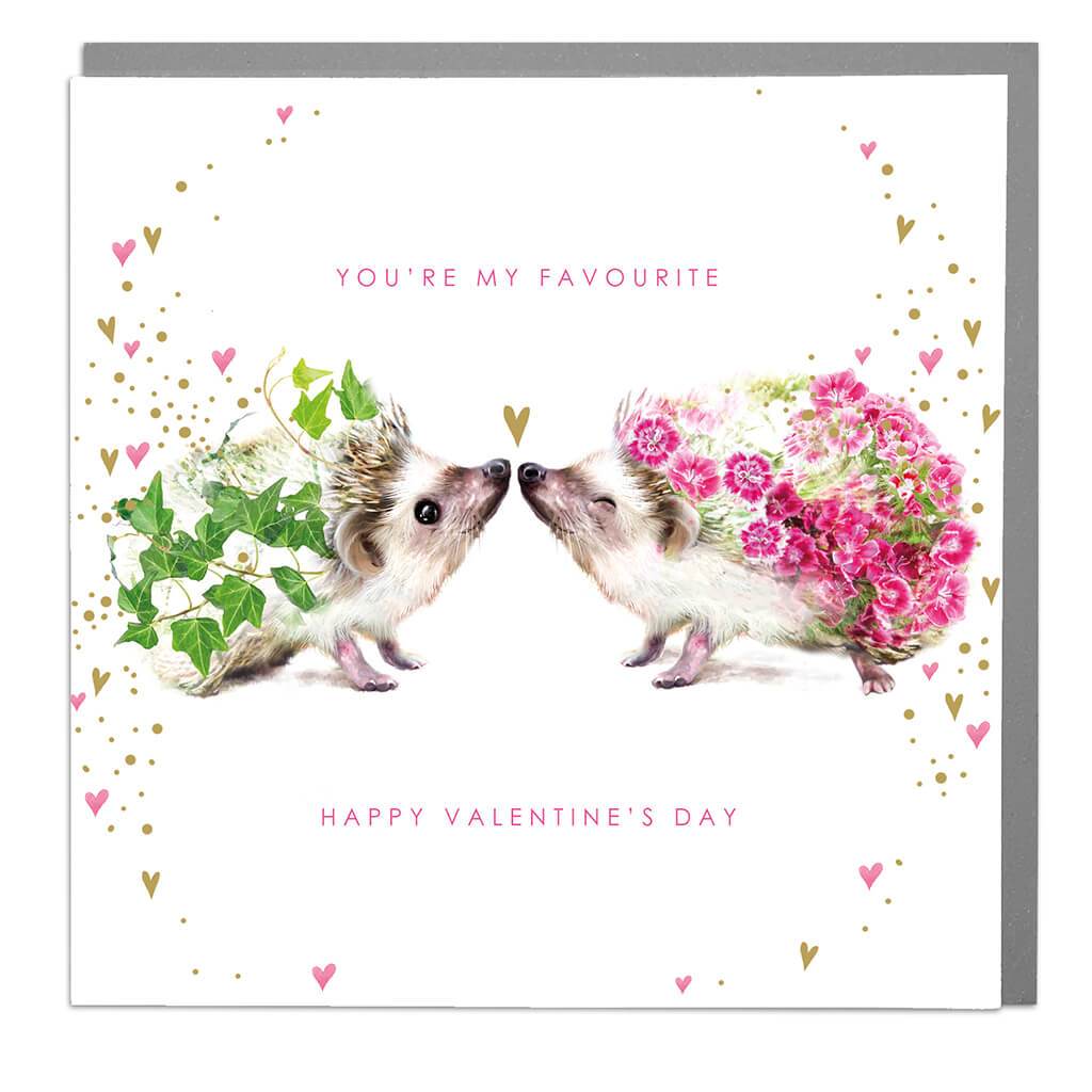 Lola Design Hedgehogs "You're my Favourite Happy Valentines Day" Greeting Card | Putti 