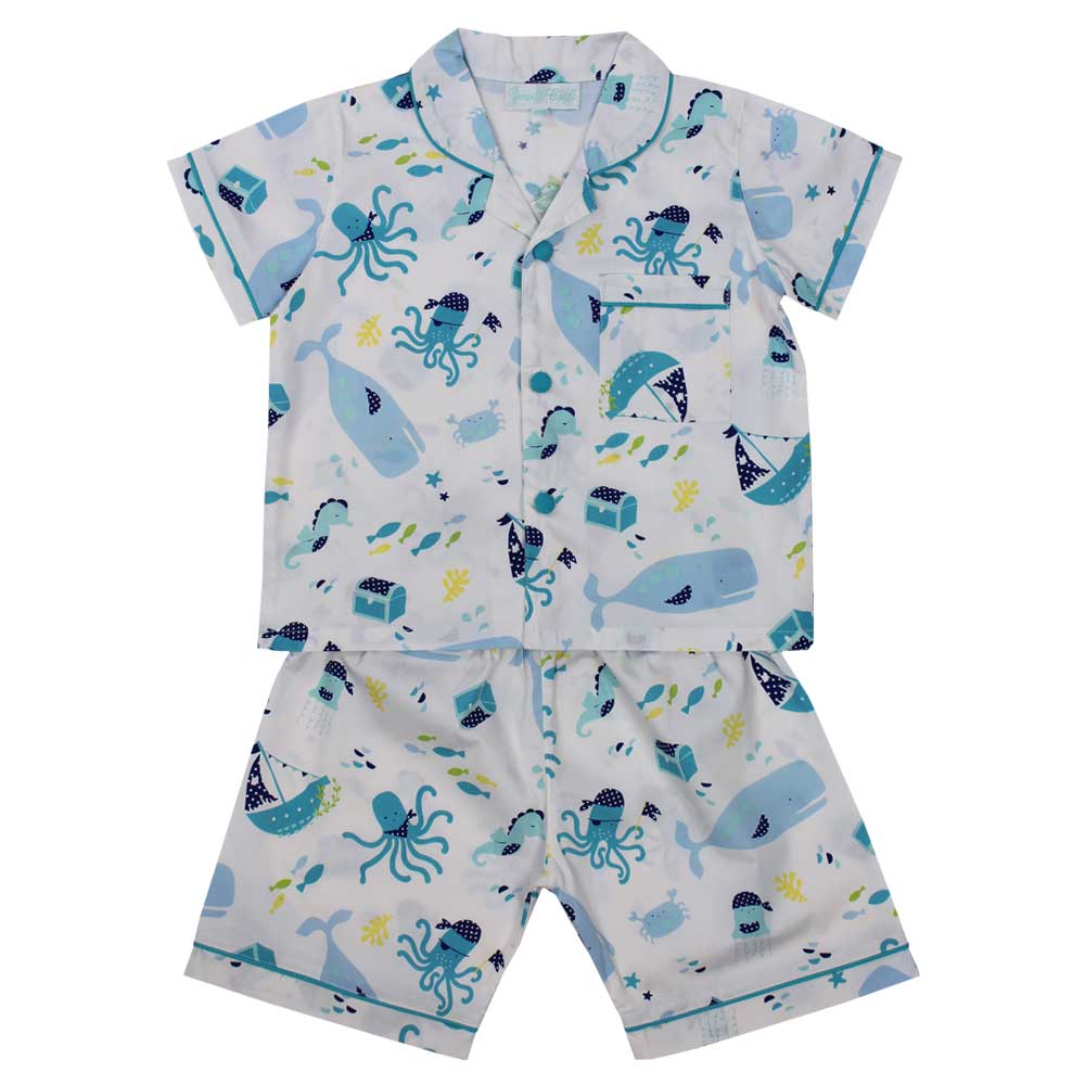 Deep Sea Nautical Shorts & Top Pyjamas