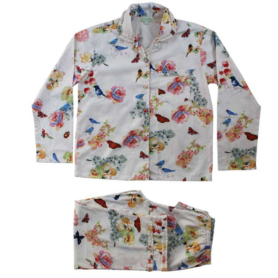 "Secret Garden" Floral Ladies Cotton Pyjamas, PC-Powell Craft Uk, Putti Fine Furnishings