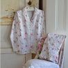 "Katie" Rose Printed Cotton Ladies Pyjamas -  Nightwear - Powell Craft Uk - Putti Fine Furnishings Toronto Canada - 1