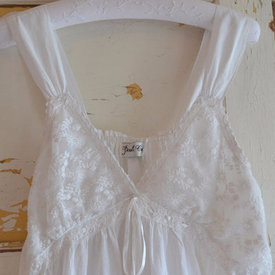 "Rachael" Lace Bodice Nightdress -  Night Gown - Powell Craft Uk - Putti Fine Furnishings Toronto Canada - 1
