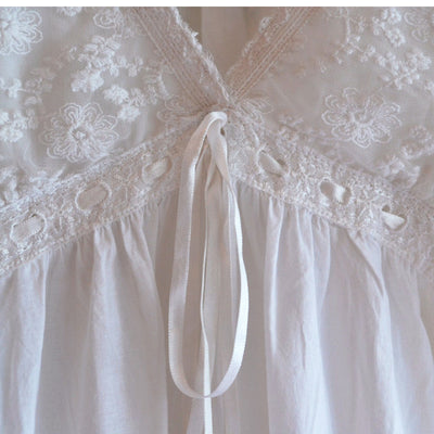 "Rachael" Lace Bodice Nightdress -  Night Gown - Powell Craft Uk - Putti Fine Furnishings Toronto Canada - 5