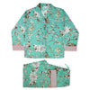 "Mint Blossom" Printed Cotton Ladies Pyjamas | Putti Sleepware Canada