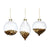 Clear Glass Christmas Ornament with Gold Fill | Putti Christmas Decorations 