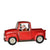 Red Truck with Santa Lantern with Perpetual Snow LED | Putti Christmas 