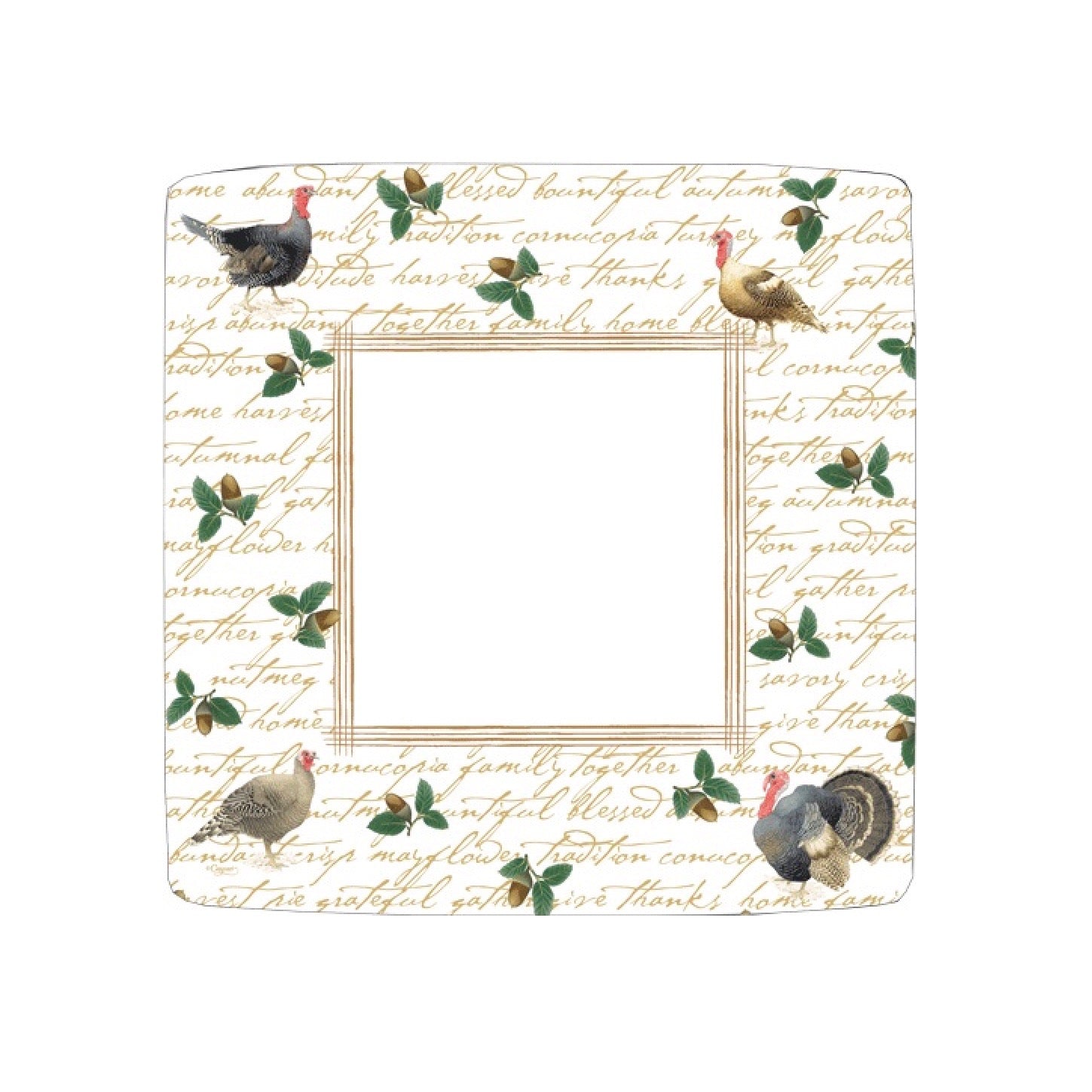 Caspari Founders Paper Plate - Dessert | Putti Thanksgiving Celebrations 