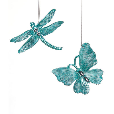 Aqua Blue Butterfly Ornament