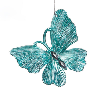 Aqua Blue Butterfly Ornament | Putti Christmas Canada