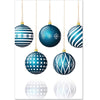 Blue Ornaments Holiday Card | Putti Celebrations Canada