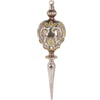 Taupe Beaded Glass Finial Ornament | Putti Christmas Celebrations