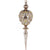 Taupe Beaded Glass Finial Ornament | Putti Christmas Celebrations 