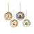 Gold Mosaic Ball Ornaments - Small