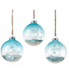Christmas Beach Glass Ball Ornaments