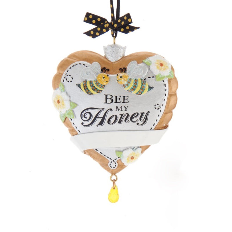 Kurt Adler "Bee My Honey" Resin Heart Ornament