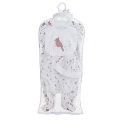 Cardinal Layette - 4pc set | Putti Christmas Celebrations