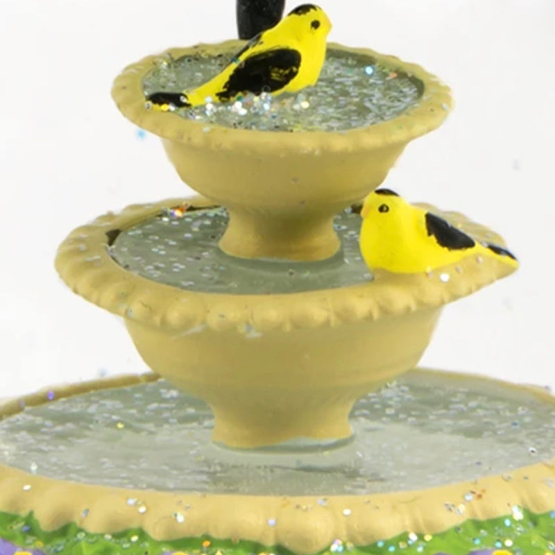 CoolSnowGlobes | Goldfinch Fountain Cool Snow Globe | Putti Celebrations Canada