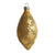 Gold Glass Double Point Ornament with Beaded Laurel Leaf Pattern